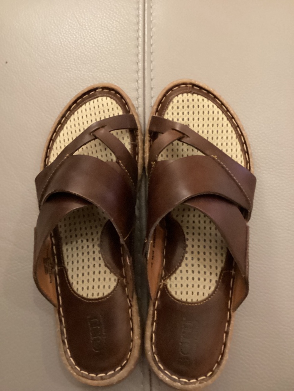 Born brown leather sandals 8
